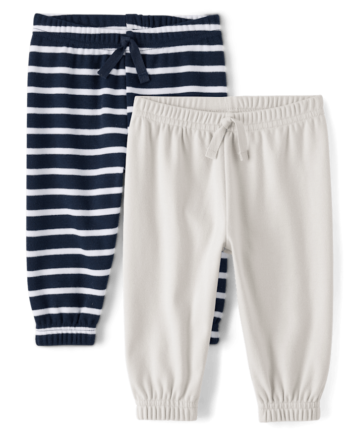 Baby Boys Striped Jogger Pants 2-Pack