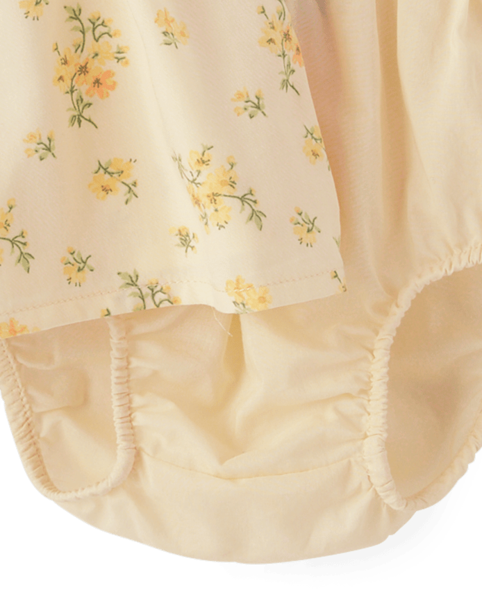 Baby Girls Floral Smocked Flutter Dress