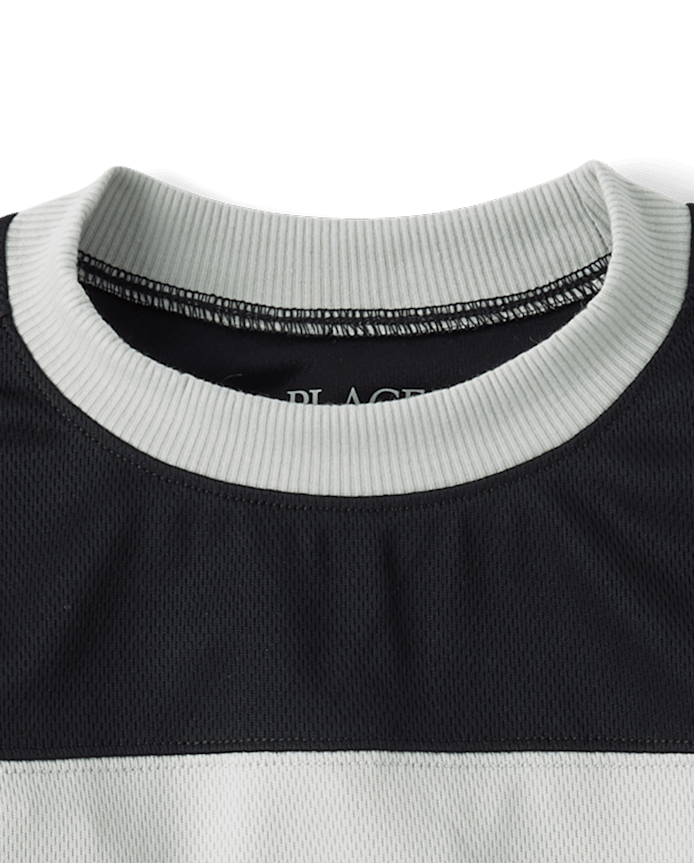 Boys Quick Dry Colorblock Mesh Football Jersey