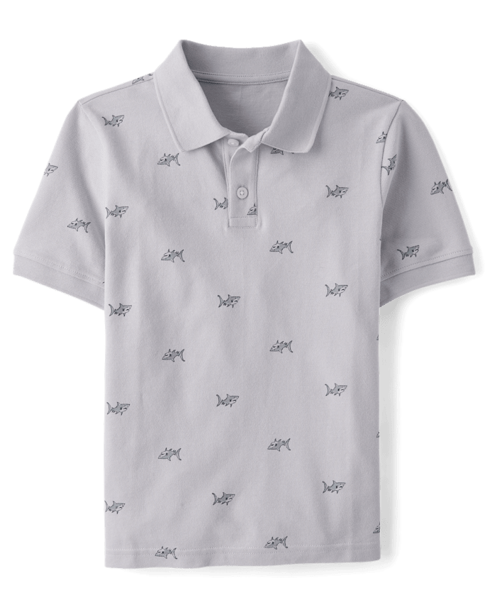 Boys Shark Soft Pique Polo