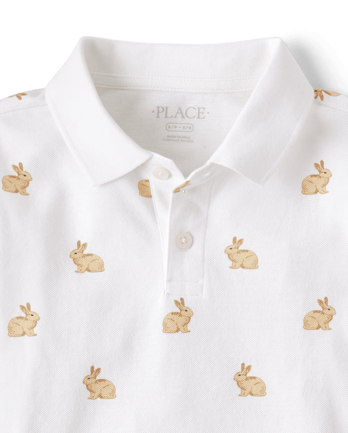 Boys Bunny Soft Pique Polo
