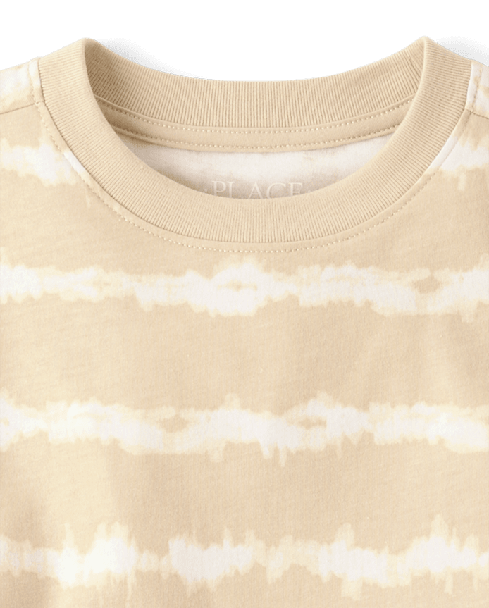 Boys Tie Dye Striped Tee