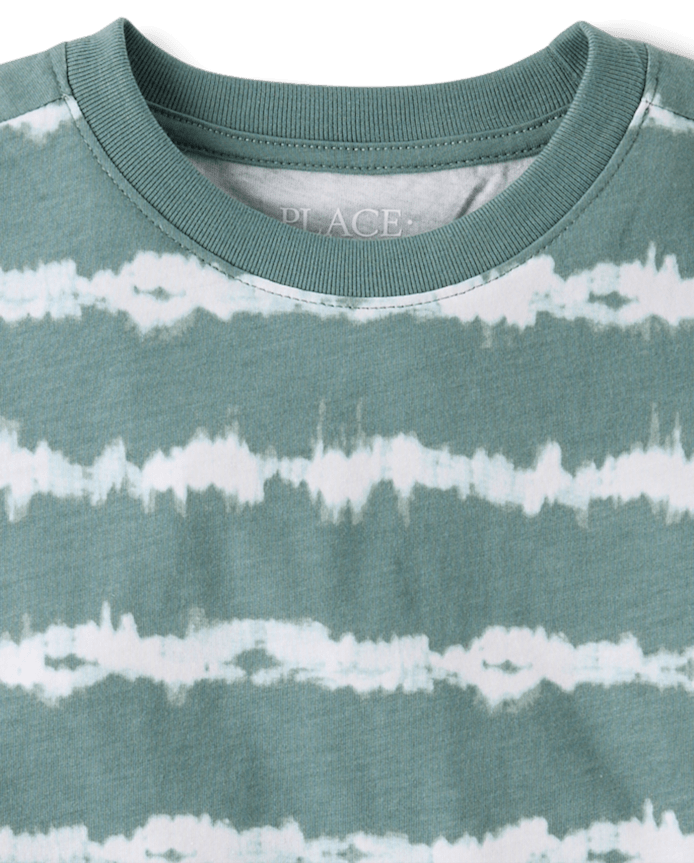 Boys Tie Dye Striped Tee