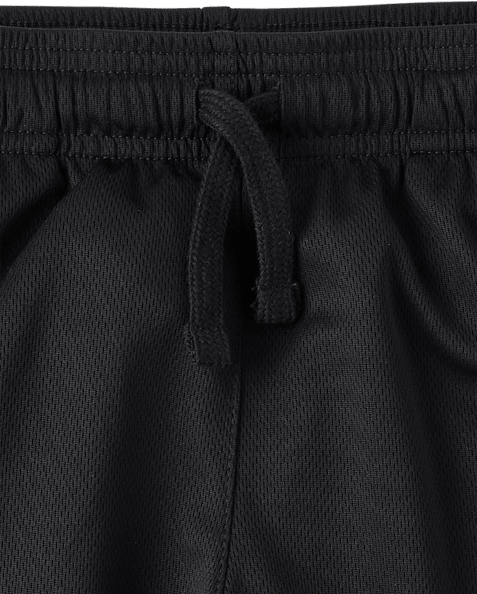 Boys Quick Dry Contrast Hem Mesh Active Shorts