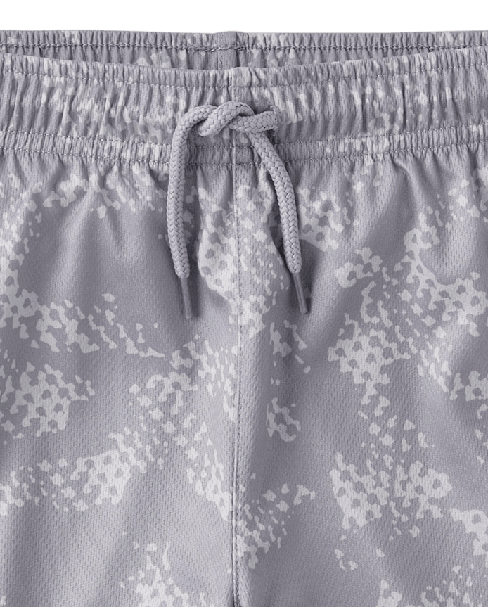 Kids Quick Dry Print Mesh Active Shorts