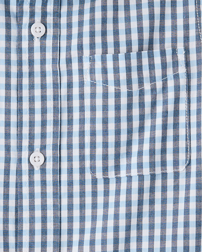 Boys Gingham Poplin Button Up Shirt