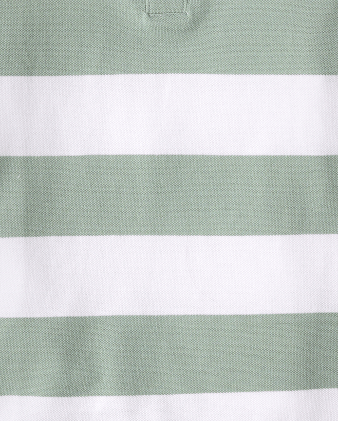 Boys Striped Soft Pique Polo