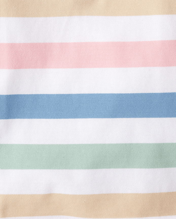 Boys Striped Soft Pique Polo