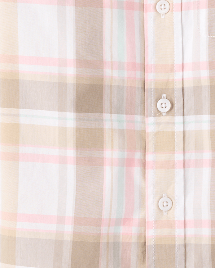 Boys Plaid Poplin Button Up Shirt