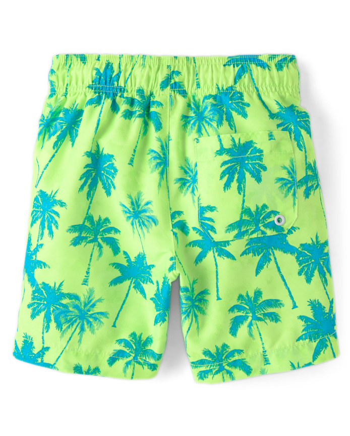 Boys Palm Tree Rashguard Swimsuit