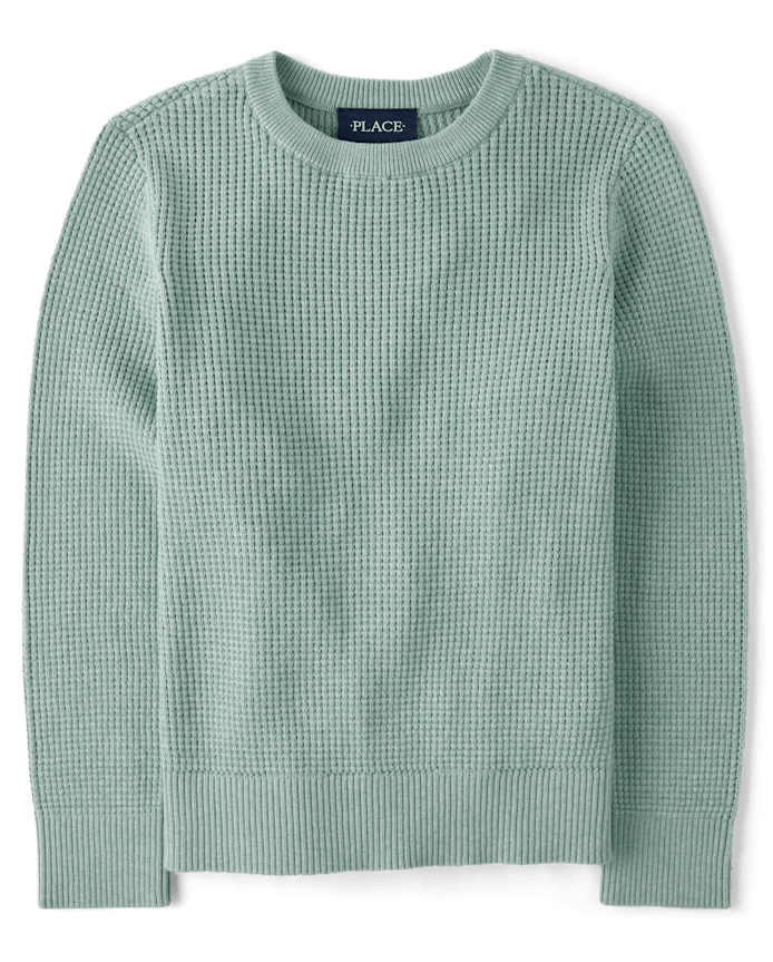 Boys Waffle Knit Sweater