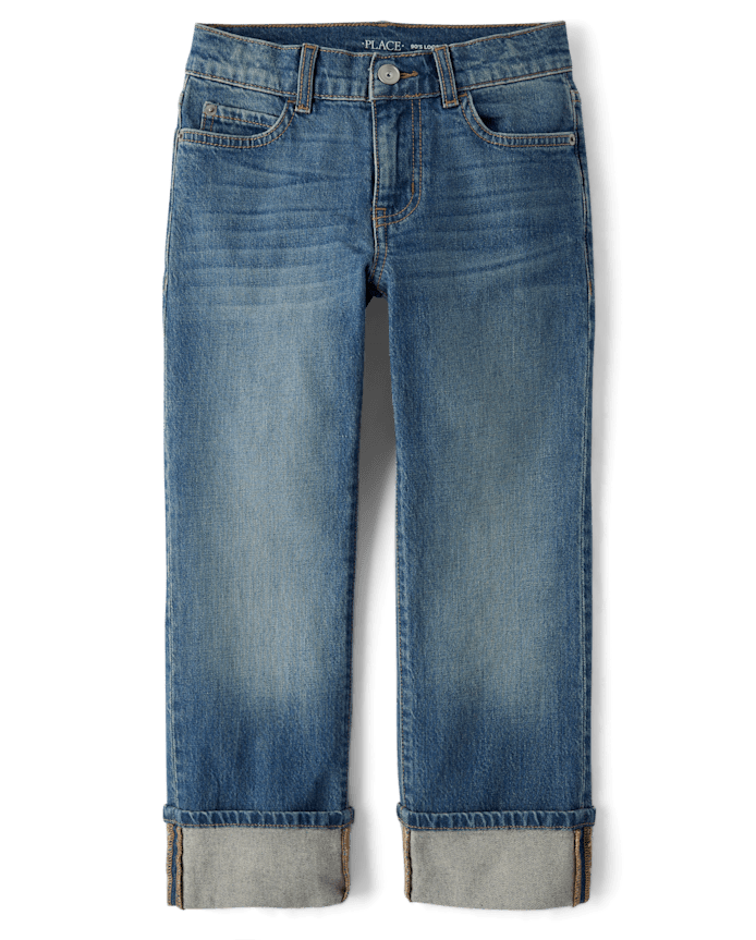 Boys Roll Cuff 90s Loose Jeans