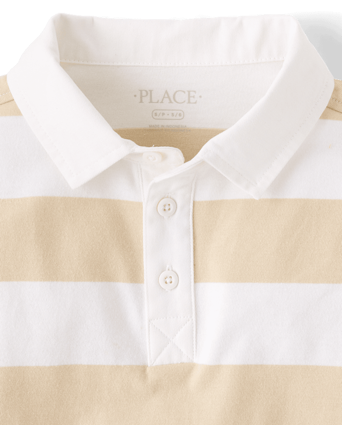Kids Striped Rugby Polo