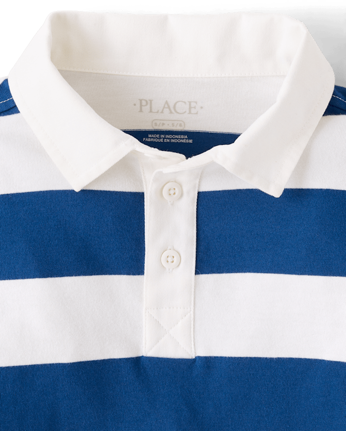 Kids Striped Rugby Polo