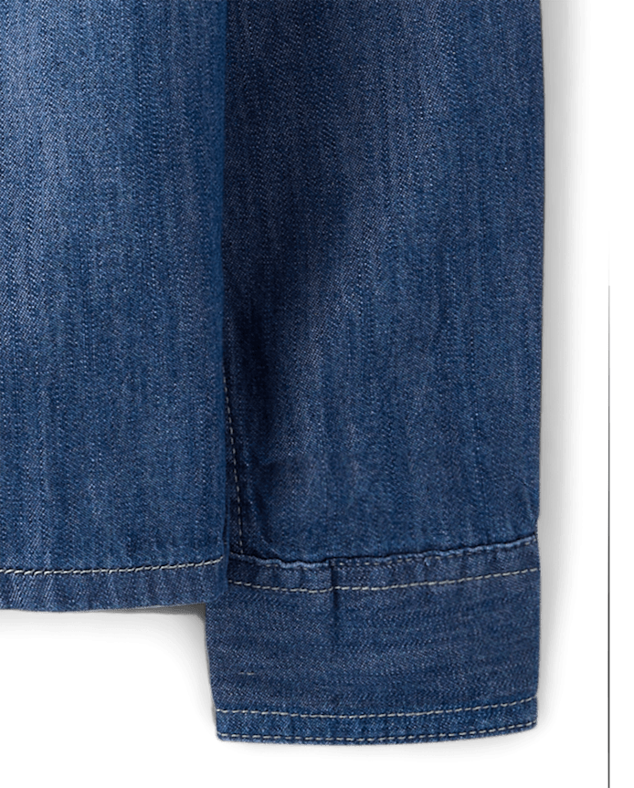 Boys Chambray Button Up Shirt