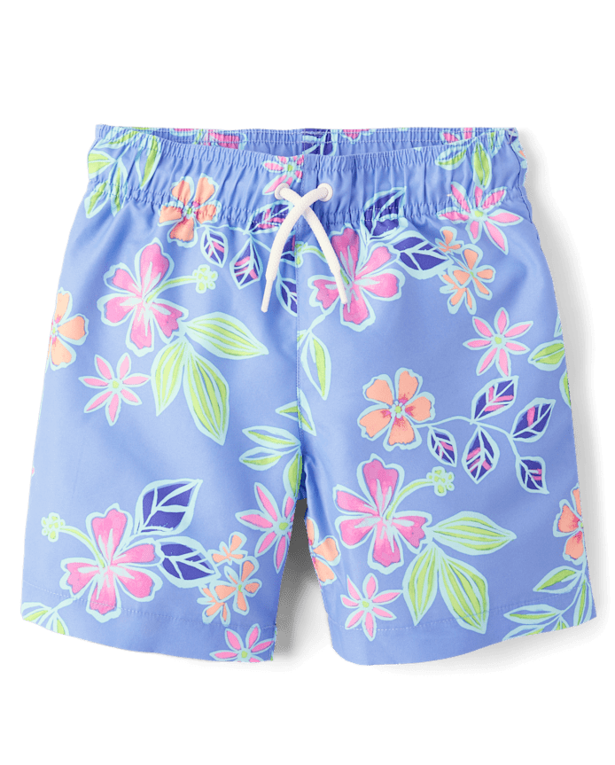 Boys Print Swim Trunks