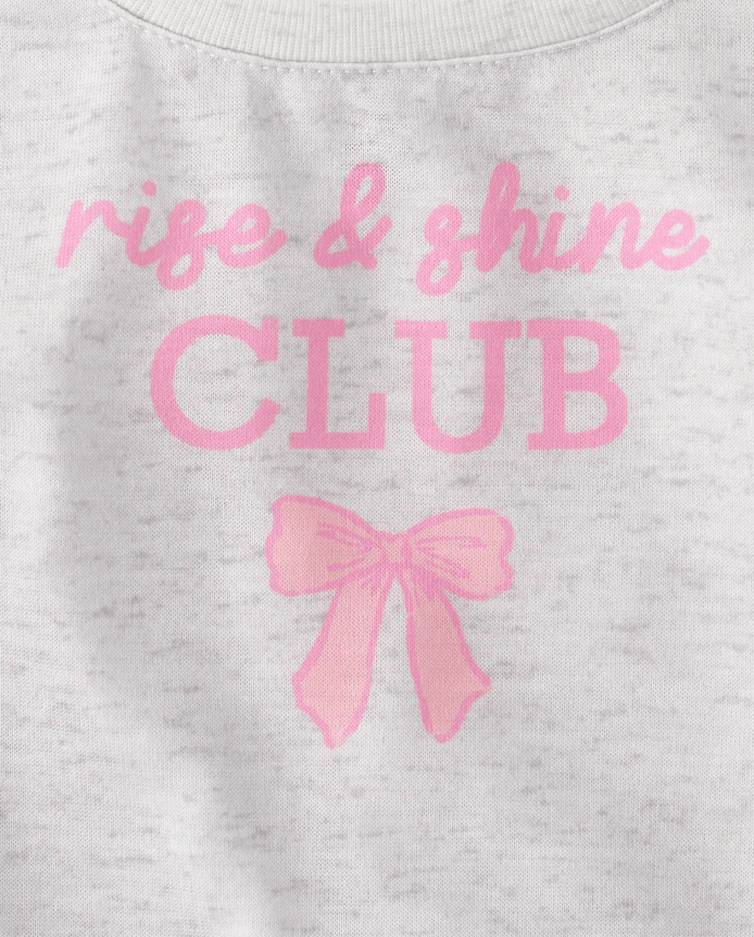 Girls Rise And Shine Club Gingham Pajamas