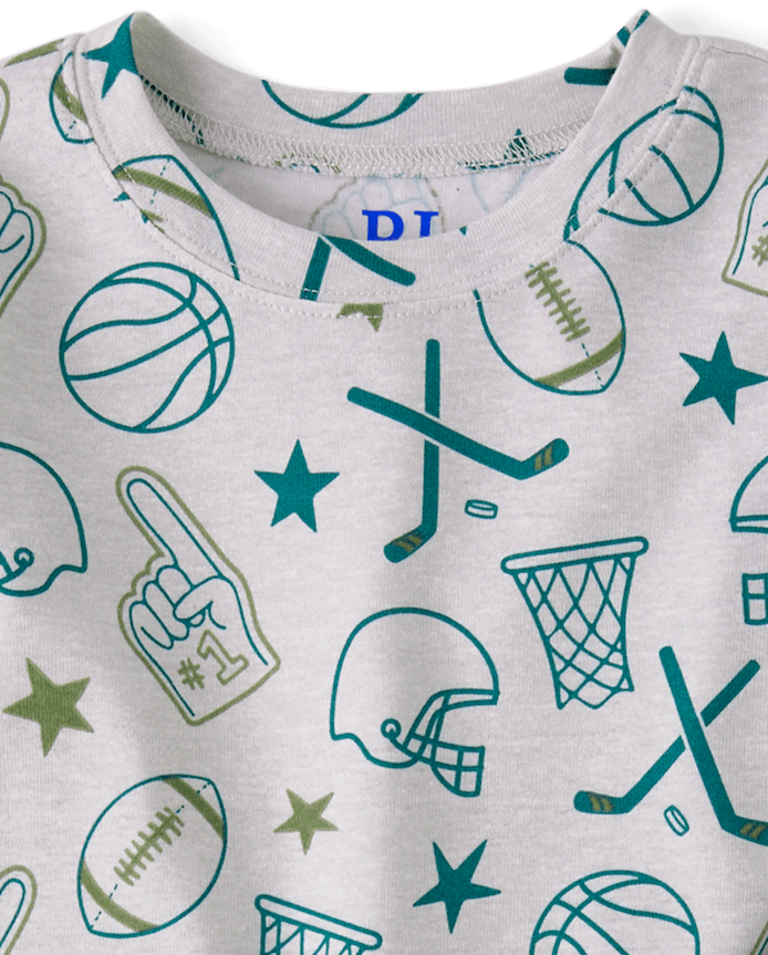 Boys Sports Snug Fit Cotton Pajamas