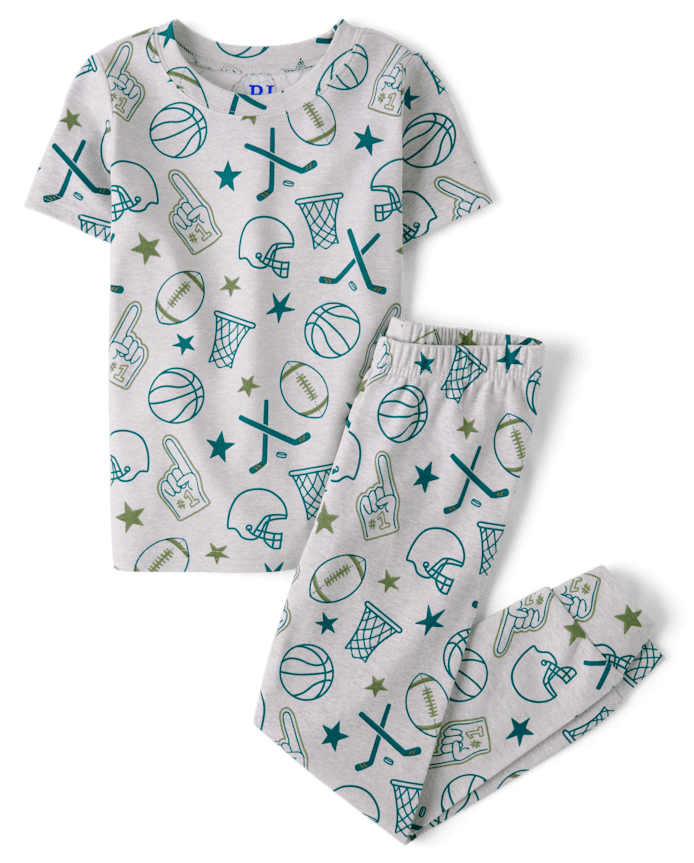 Boys Sports Snug Fit Cotton Pajamas