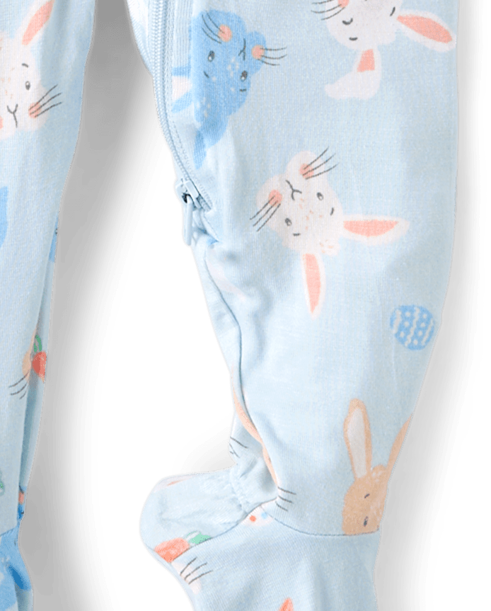 Baby And Toddler Boys Matching Family Easter Footed One Piece Pajamas - Super Soft