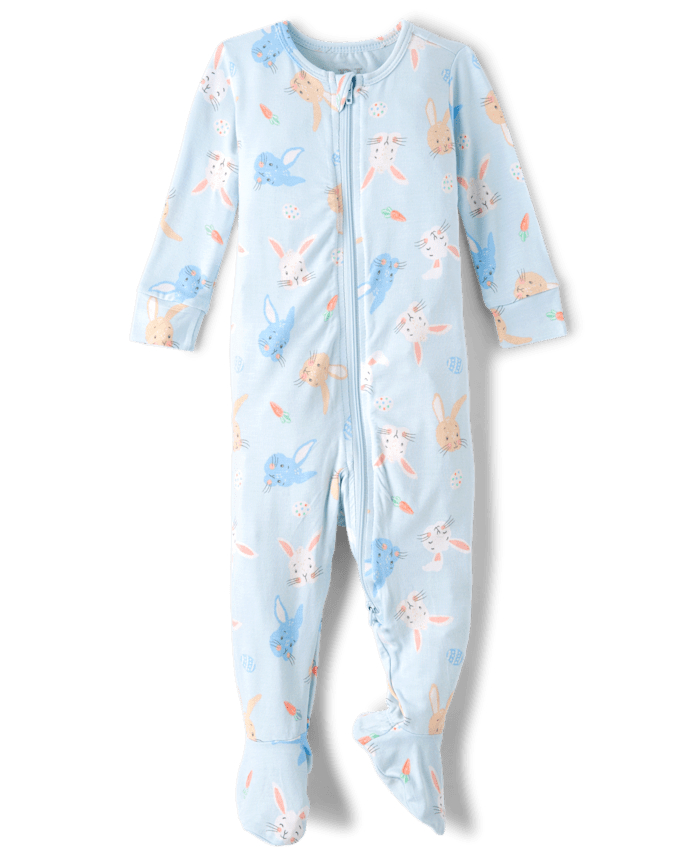 Baby And Toddler Boys Matching Family Easter Footed One Piece Pajamas - Super Soft