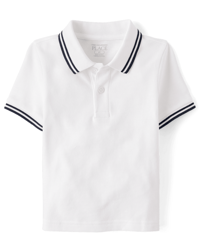 Baby And Toddler Boys Tipping Soft Pique Polo