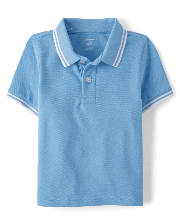Baby And Toddler Boys Tipping Soft Pique Polo