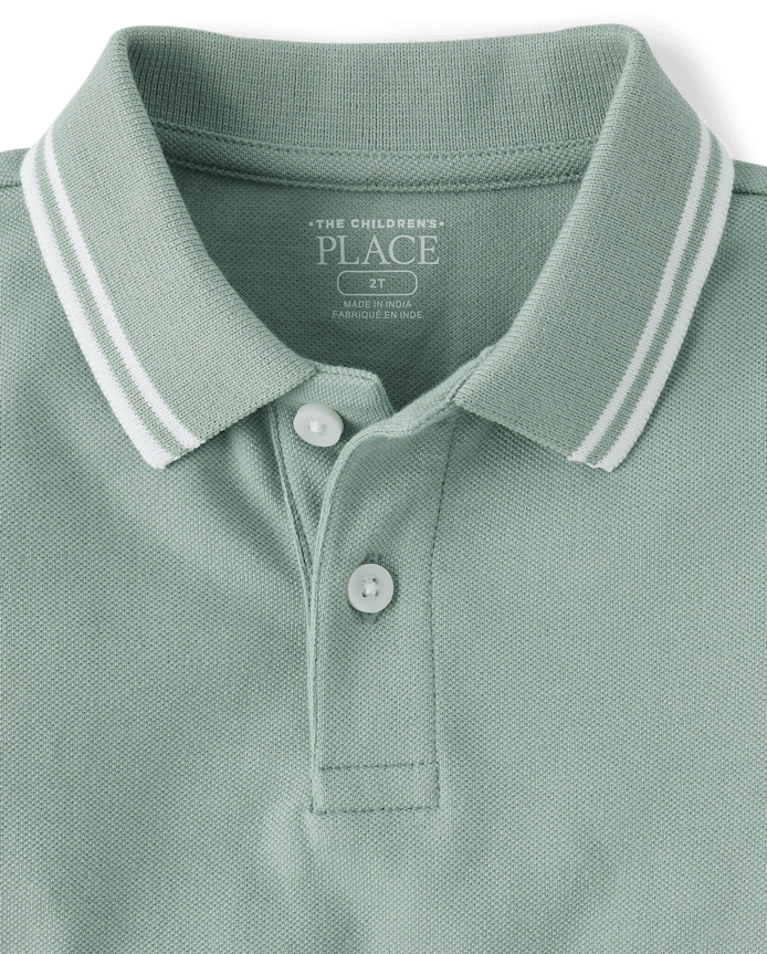 Baby And Toddler Boys Tipping Soft Pique Polo