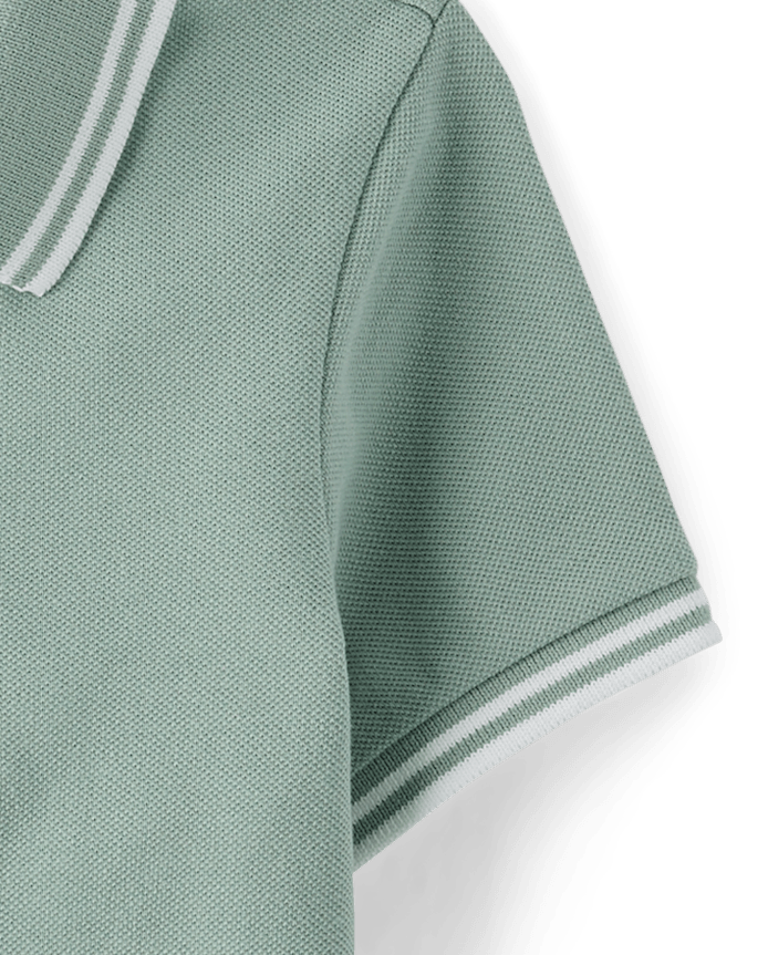 Baby And Toddler Boys Tipping Soft Pique Polo