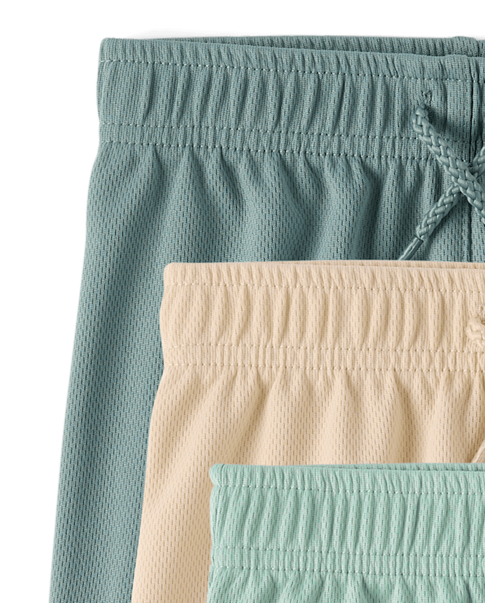 Baby And Toddler Boys Quick Dry Mesh Active Shorts 3-Pack