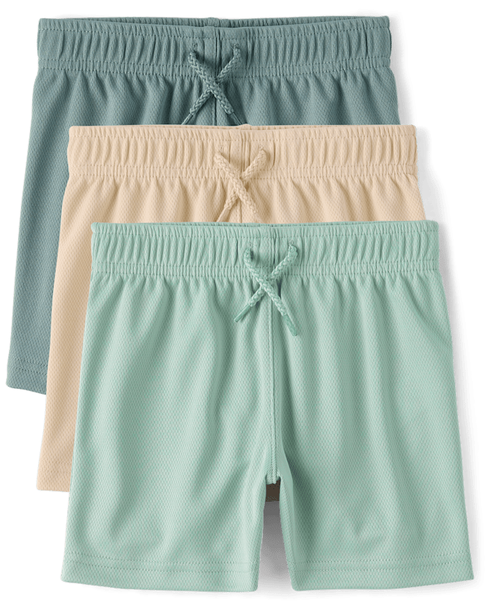 Baby And Toddler Boys Quick Dry Mesh Active Shorts 3-Pack
