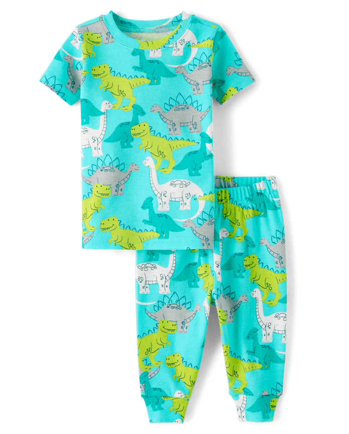 Baby And Toddler Boys Dino Snug Fit Cotton Pajamas