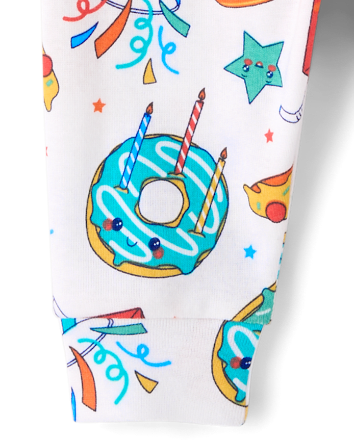 Baby And Toddler Boys Birthday Food Snug Fit Cotton Pajamas
