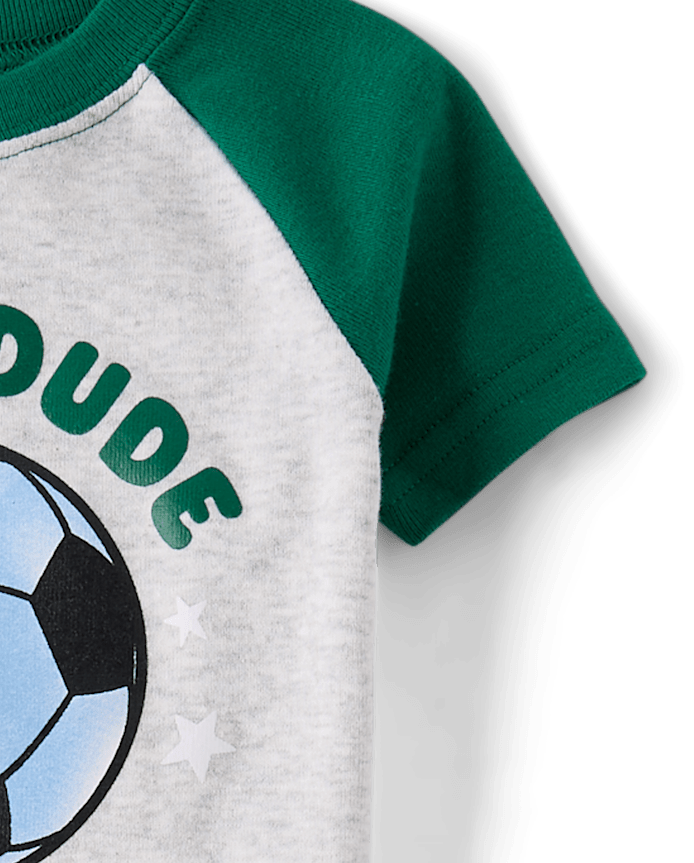 Baby And Toddler Boys Big Soccer Goals Snug Fit Cotton Pajamas