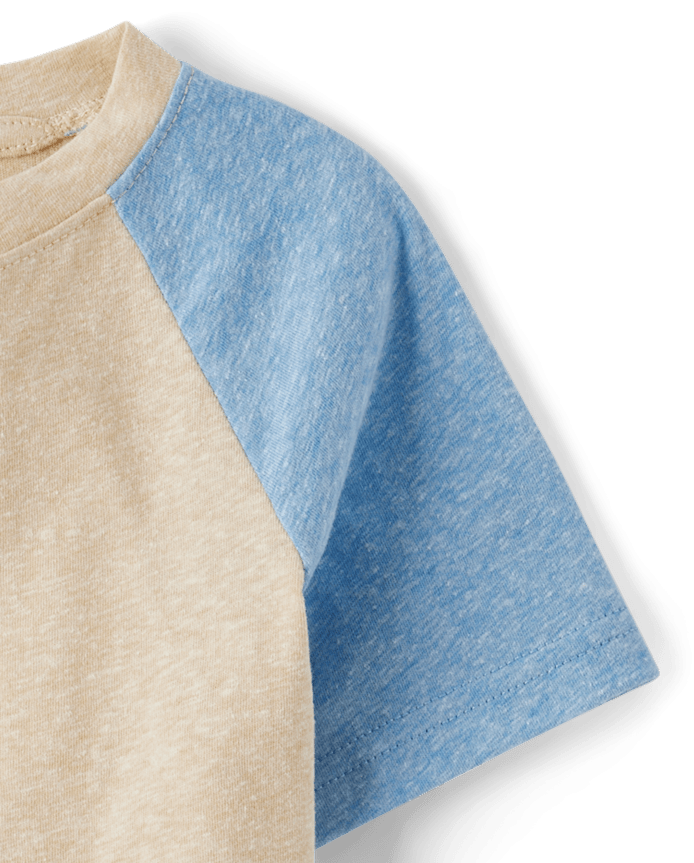 Baby And Toddler Boys Colorblock Marled Henley Top
