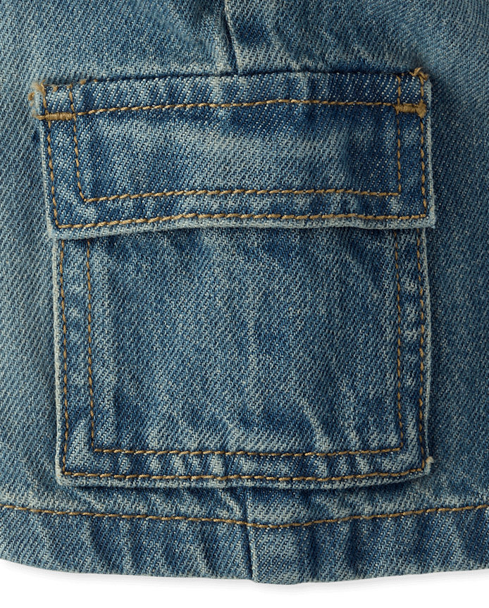 Baby And Toddler Boys Pull On Cargo Jean Shorts