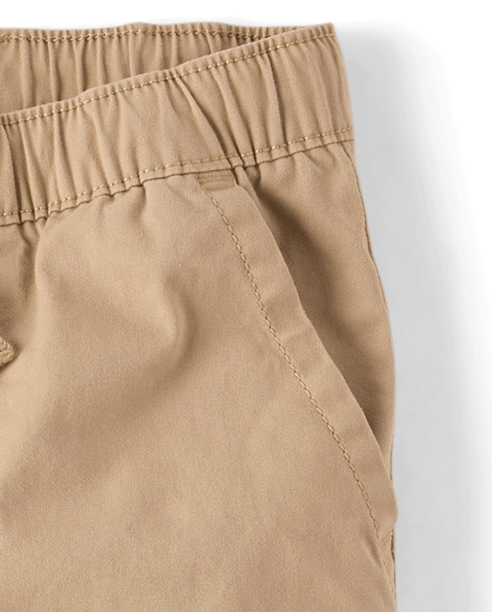 Baby And Toddler Boys Stretch Straight Pull On Chino Pants