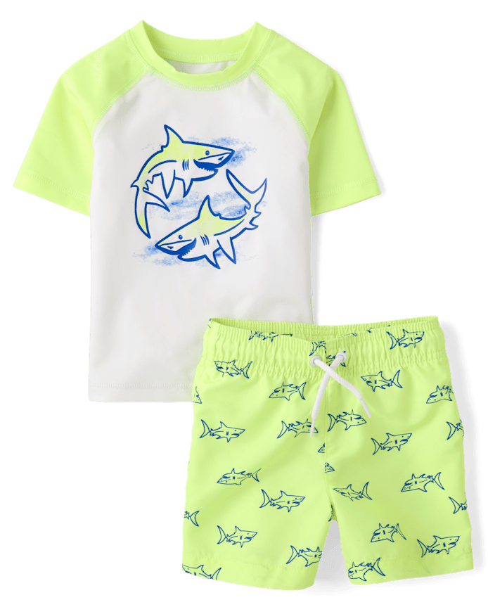 Baby And Toddler Boys Print Rashguard Swimsuit