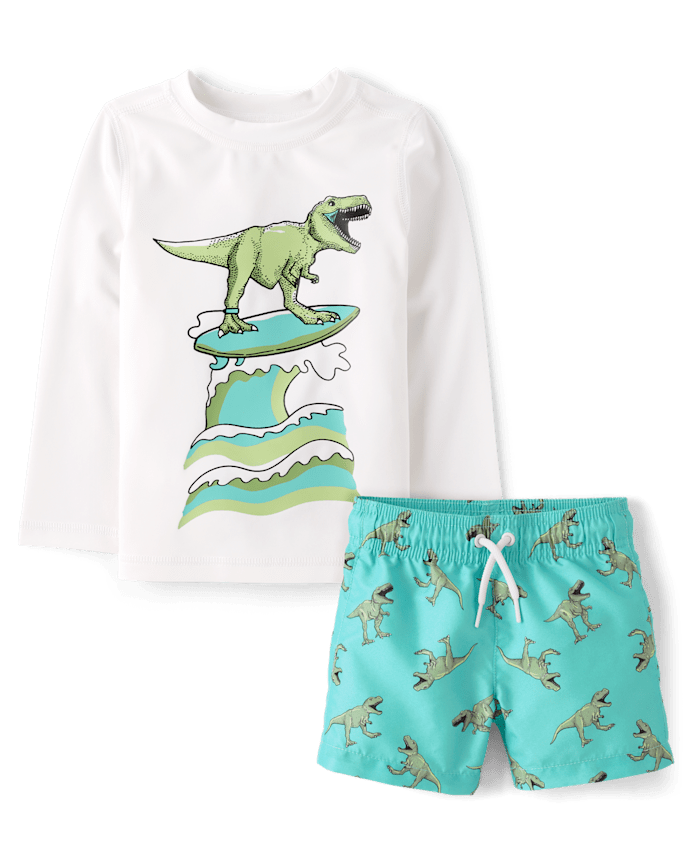 Baby And Toddler Boys Print Rashguard Swimsuit
