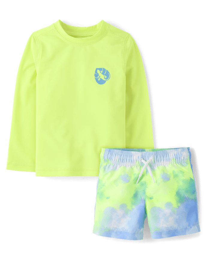 Baby And Toddler Boys Print Rashguard Swimsuit