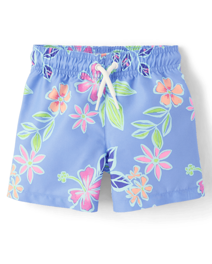 Baby And Toddler Boys Tropical Swim Trunks