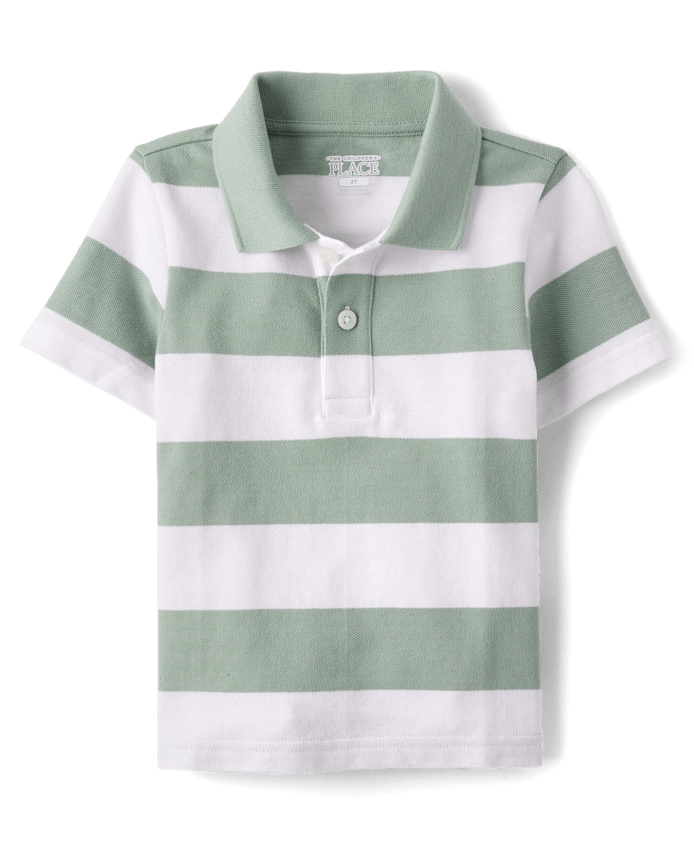 Baby And Toddler Boys Striped Soft Pique Polo