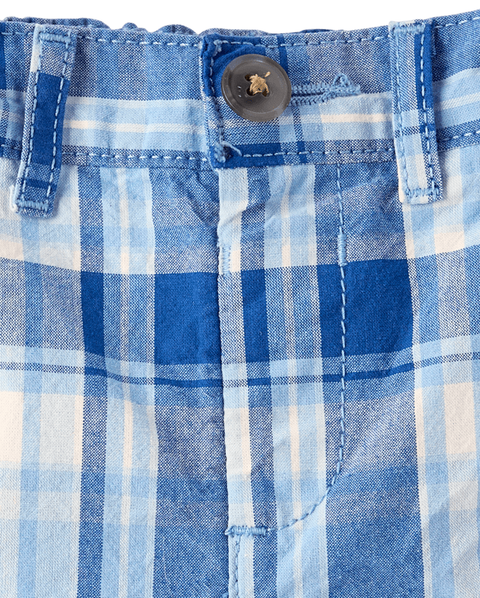Baby And Toddler Boys Plaid Chino Shorts
