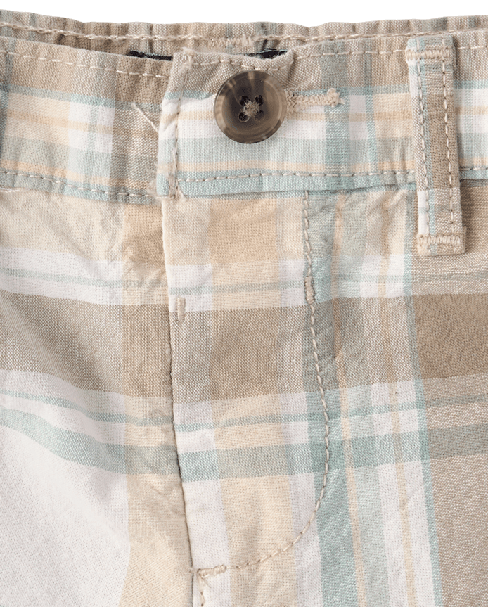 Baby And Toddler Boys Plaid Chino Shorts