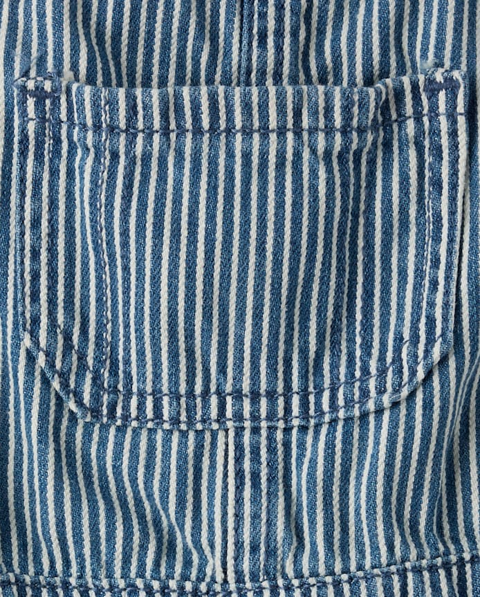 Baby And Toddler Boys Railroad Striped Denim Shortalls