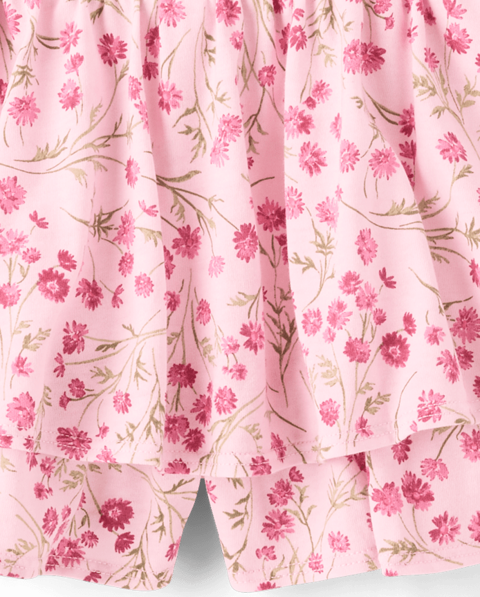 Toddler Girls Floral Tiered Ruffle Skort
