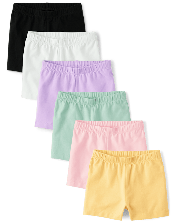 Toddler Girls Cartwheel Shorts 6-Pack