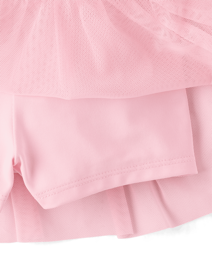 Toddler Girls Quick Dry Mesh Tiered Skort