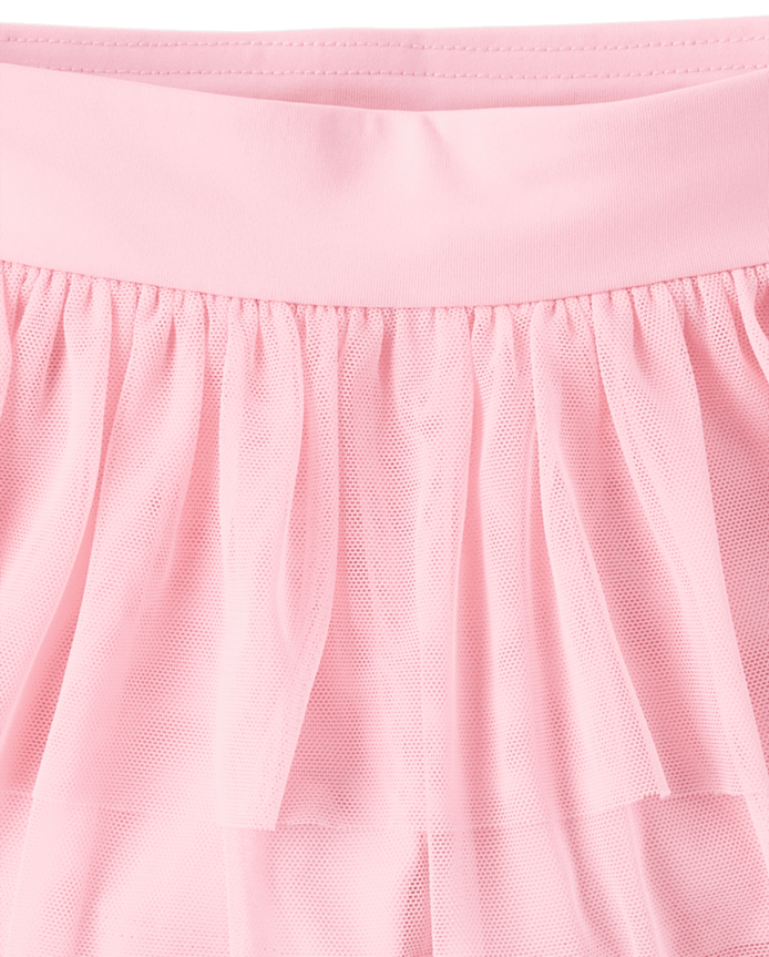 Toddler Girls Quick Dry Mesh Tiered Skort