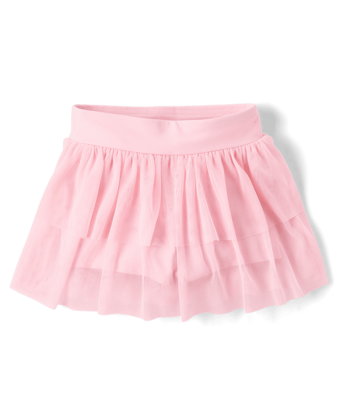 Toddler Girls Quick Dry Mesh Tiered Skort